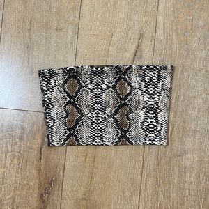 Snake print tube top